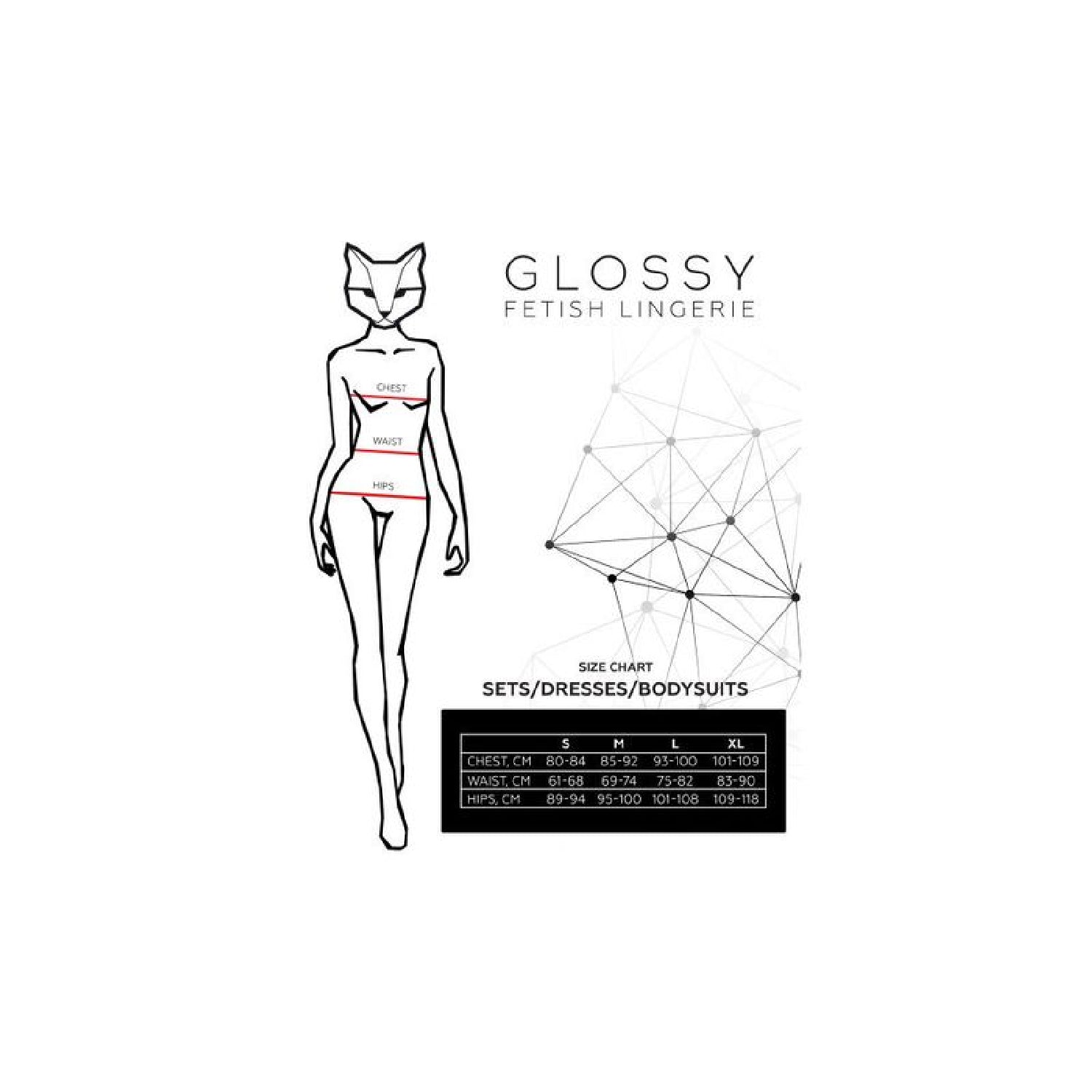 Glossy Amilia Bodysuit Wetlook Black