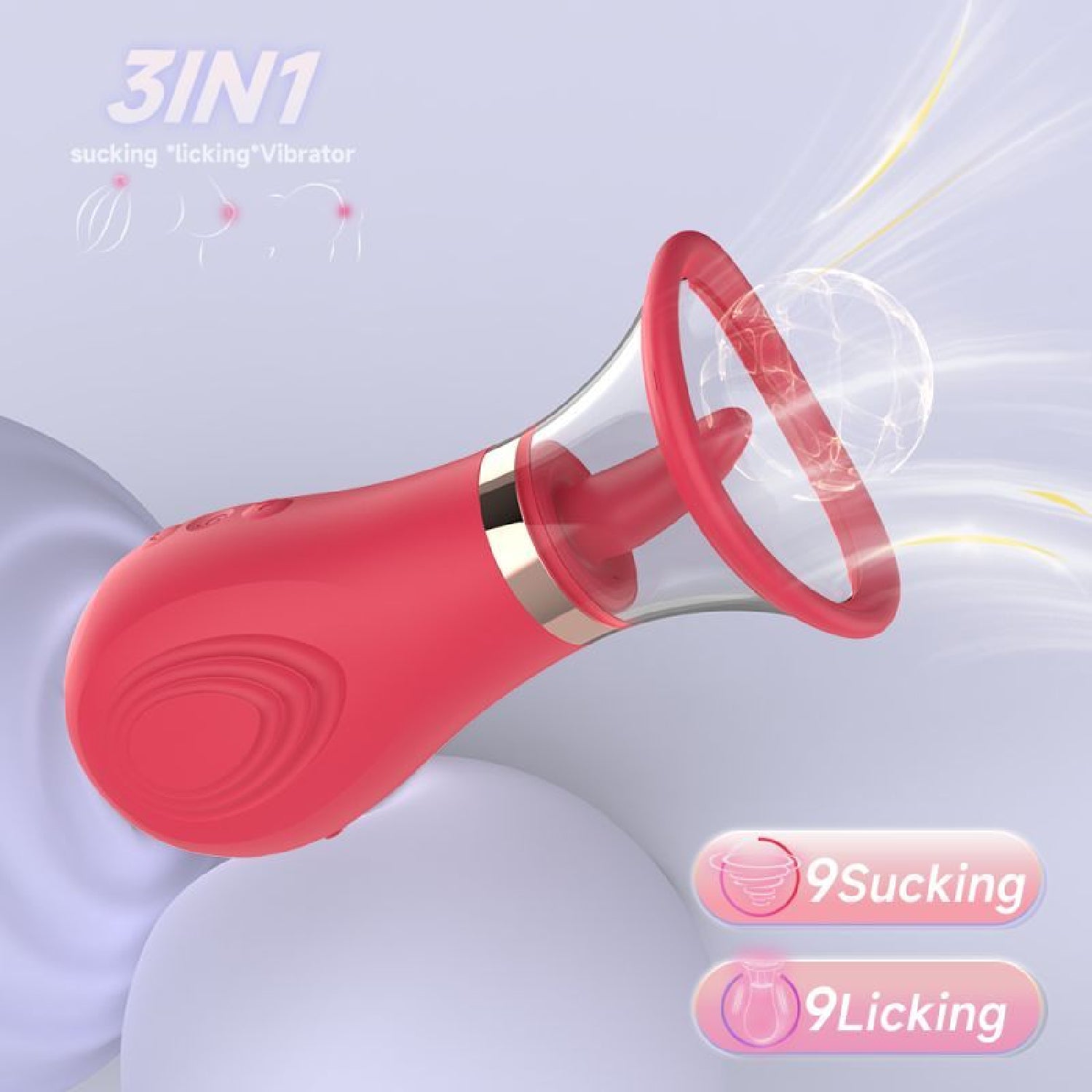 Sybil 3-in-1 Sucking Licking Tickling Stimulator