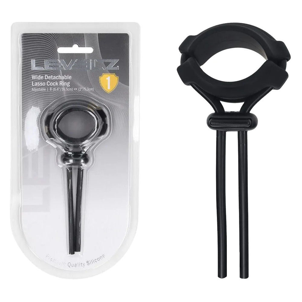 LEVELZ Wide Detachable Lasso Cock Ring - Black
