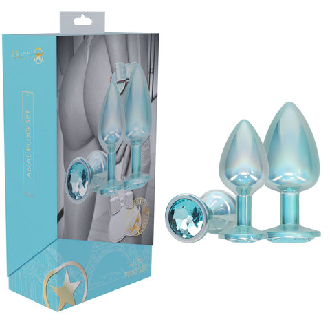 OUCH! Paris Collection - Metal Anal Plug Set - Blue