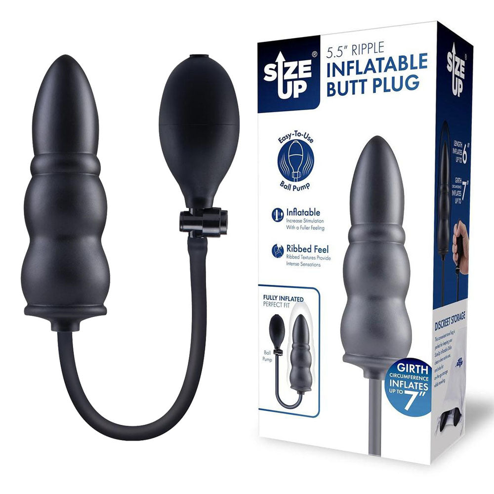 Size Up 5.5 Inch Ripple Inflatable Butt Plug
