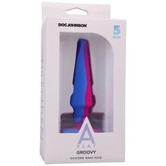 Groovy Silicone Anal Plug 5in Berry