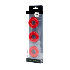 Sport Fucker Chubby Cockring 3 Pack Red