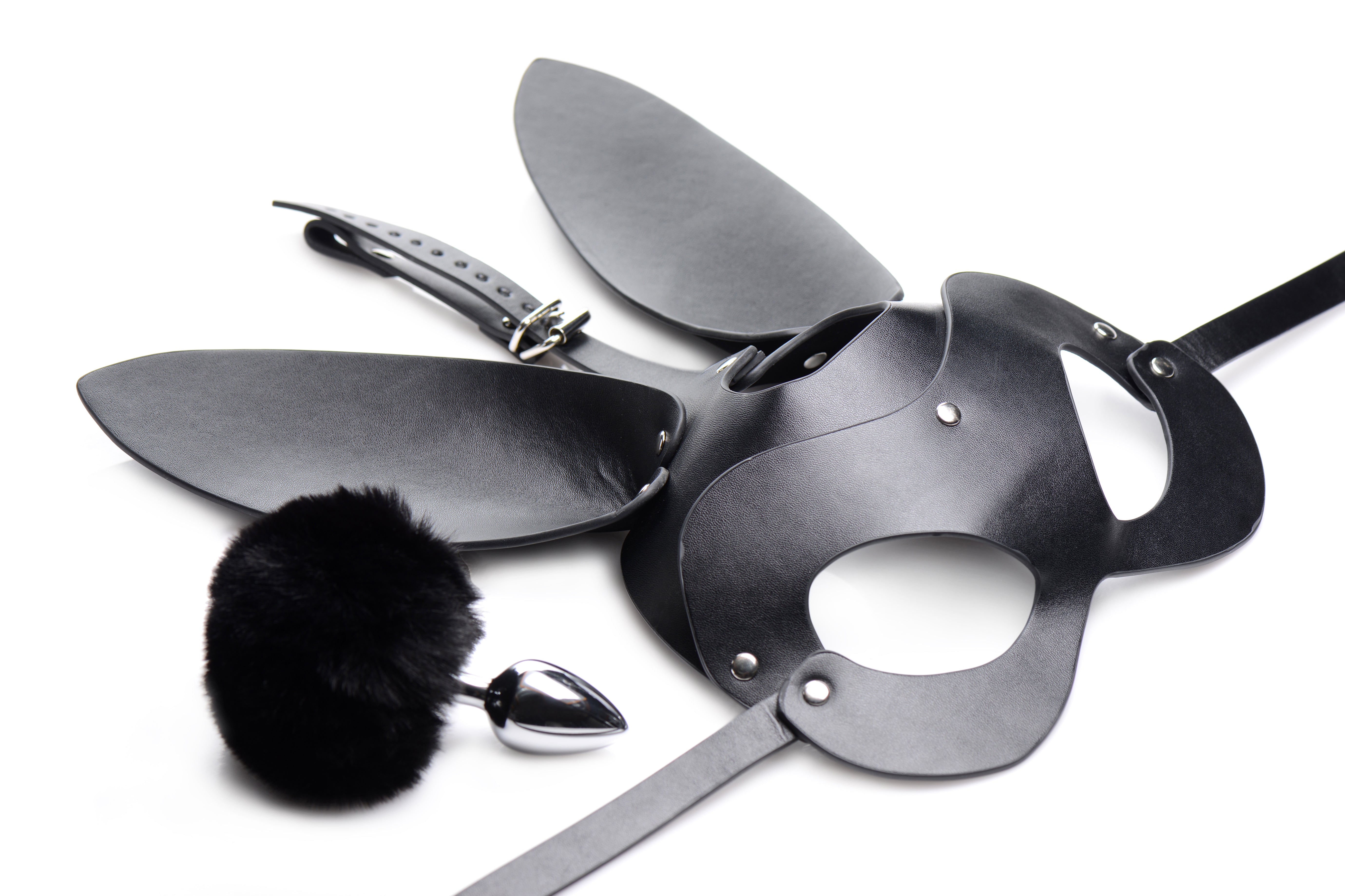 Bunny Tail Anal Plug and Mask Set