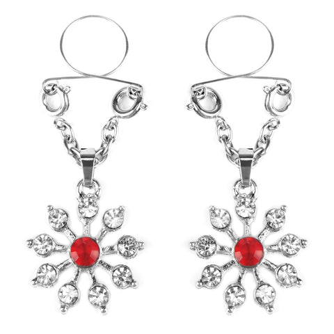 Ruby and Diamond Star Nipple Jewellery