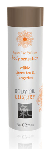 Shiatsu Luxury Body Oil Edible Green Tea and Tangerine