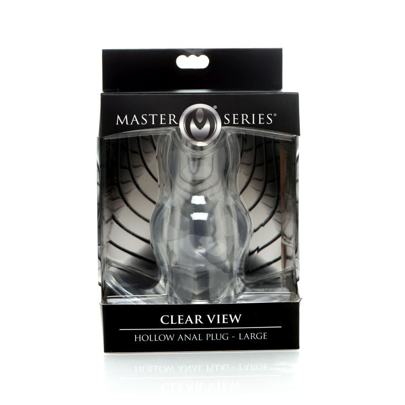 Clear View Hollow Anal Plug Large