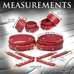 Crimson Captive Thigh Wrist Ankle Hog Tie Restraints