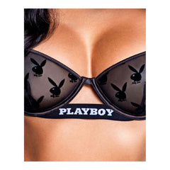 Playboy Noir Lingerie 2 Pc Set Black
