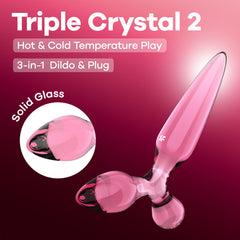 Satisfyer Triple Crystal 2 - Pink