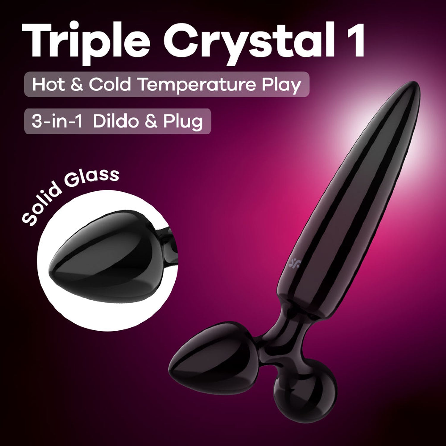 Satisfyer Triple Crystal 1 - Black