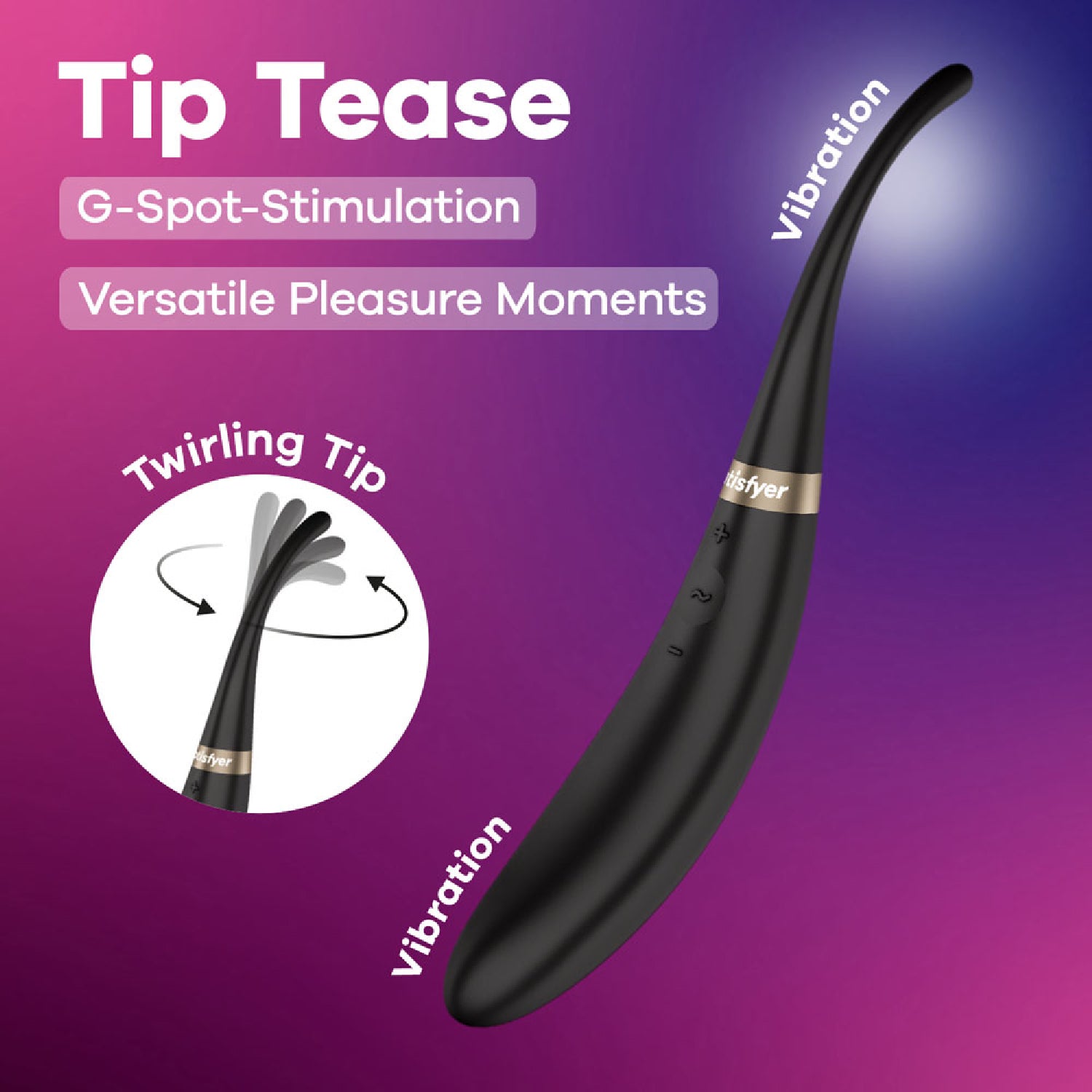 Satisfyer Tip Tease - Black