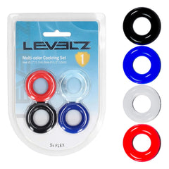 LEVELZ Multicolour Cock Ring Set - 4 Pack