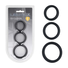 LEVELZ Wide O Silicone Cock Ring Set of 3 - S/M/L