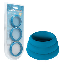 LEVELZ Wide O Silicone Cock Ring Set of 3 - L/XL/2X