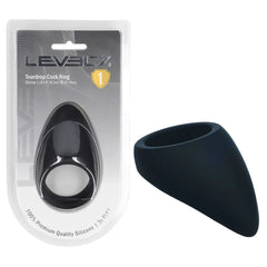 LEVELZ Teardrop Silicone Cock Ring - Black