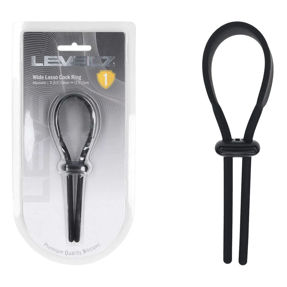 LEVELZ Wide Adjustable Silicone Lasso Cock Ring