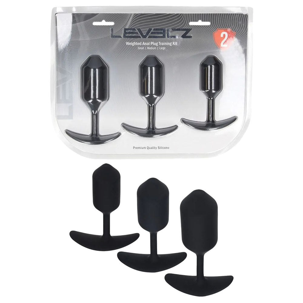 LEVELZ Silicone Weighted Anal Plug Training Set