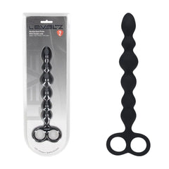 LEVELZ Beaded Silicone Anal Probe with Double Loop