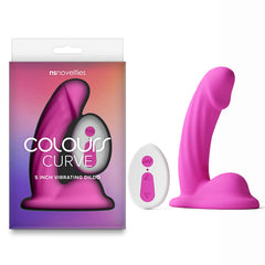 Colours Curve - Vibrating 5'' Dildo - Pink