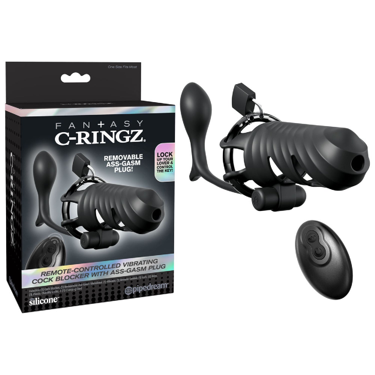 Fantasy C-Ringz Remote-Controlled Vibrating Cock Blocker with Ass-Gasm Plug