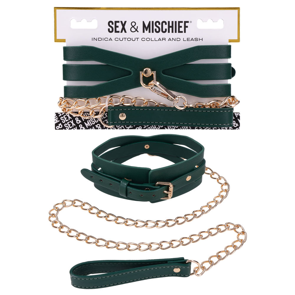 Sex & Mischief Indica Cutout Collar and Leash