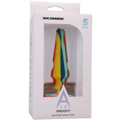 Groovy Silicone Anal Plug 5in Sunrise