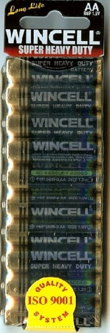 Wincell Super Heavy Duty AA Shrink 10Pk Battery