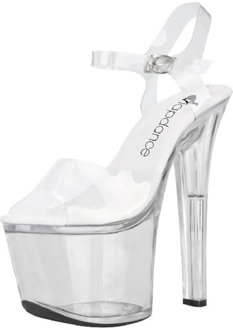 Clear Platform Sandal With Quick Release Strap 7in Heel Size 7