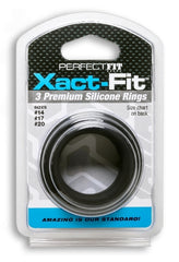 Xact-Fit Silicone Rings Mixed 3 Ring Kit