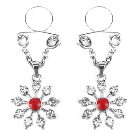 Ruby and Diamond Star Nipple Jewellery