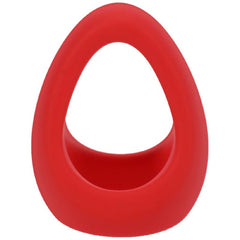 Stirrup Silicone Cock Ring Crimson