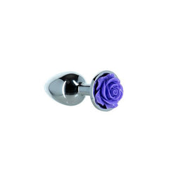 Purple Rose 3in  Metal Butt Plug