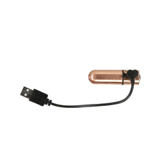 Power Bullet First Class Rechargeable Bulllet w Crystal Rose Gold