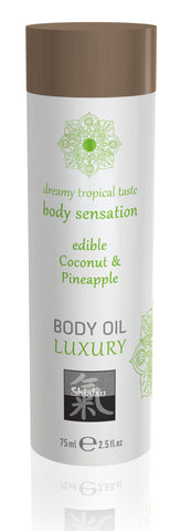 Shiatsu Luxury Body Oil Edible Coconut and Pineapple