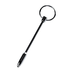 Silver Metal Urethral Plug w Ring