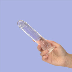 Crystal Dildo Straight 7in Clear