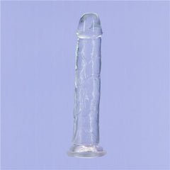 Crystal Dildo Straight 9in Clear