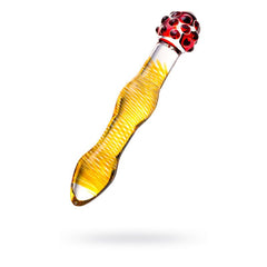 Sexus Glass Dildo Yellow/Red 20,5 cm