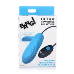 7X Pulsing Rechargeable Bullet- Blue