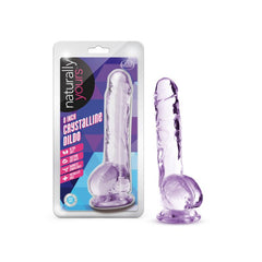 Naturally Yours 8" Crystaline Dildo Amethyst