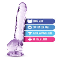 Naturally Yours 8" Crystaline Dildo Amethyst