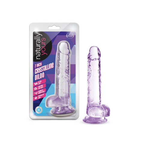 Naturally Yours 7" Crystaline Dildo Amethyst