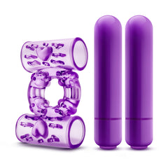 Play With Me Double Play Dual Vibrating Cock Ring Purple