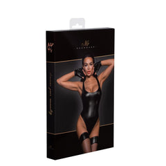 Power Wetlook Bodysuit w High Cut Leg