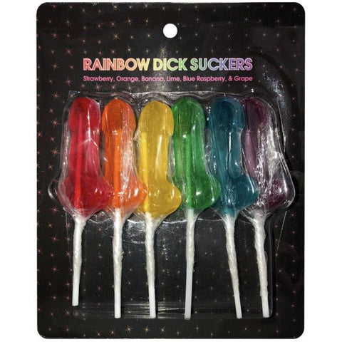 Rainbow Dick Suckers 6 Pc