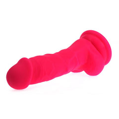 Realistic Dildo Veined Shaft w Balls Pink