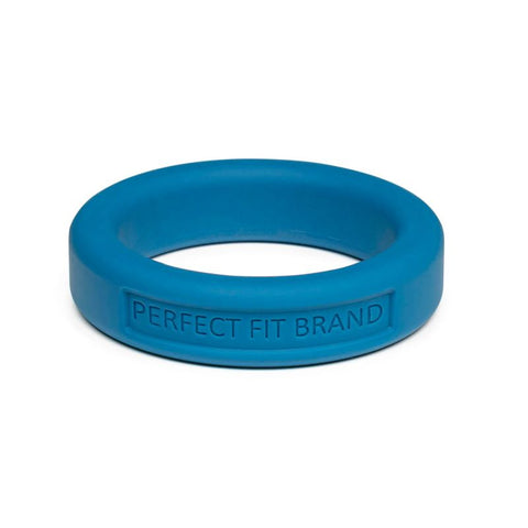 Classic Silicone Medium Stretch Penis Ring 36mm Blue