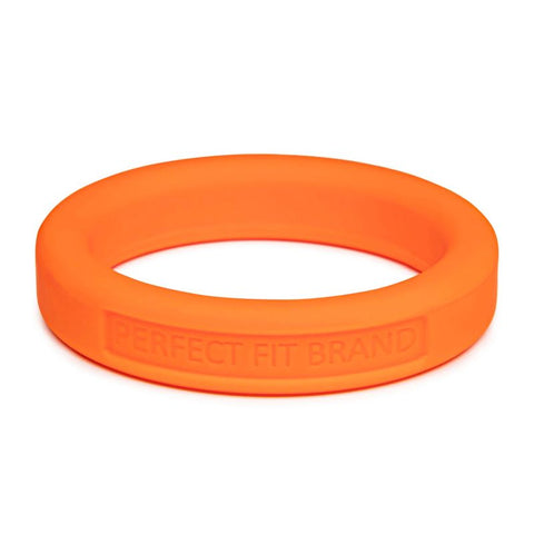 Classic Silicone Medium Stretch Penis Ring 44mm Orange