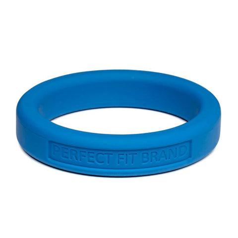 Classic Silicone Medium Stretch Penis Ring 44mm Blue